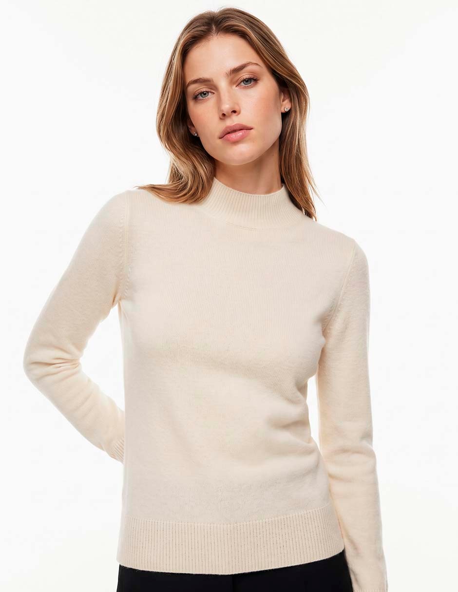 Suéter cuello alto para mujer
