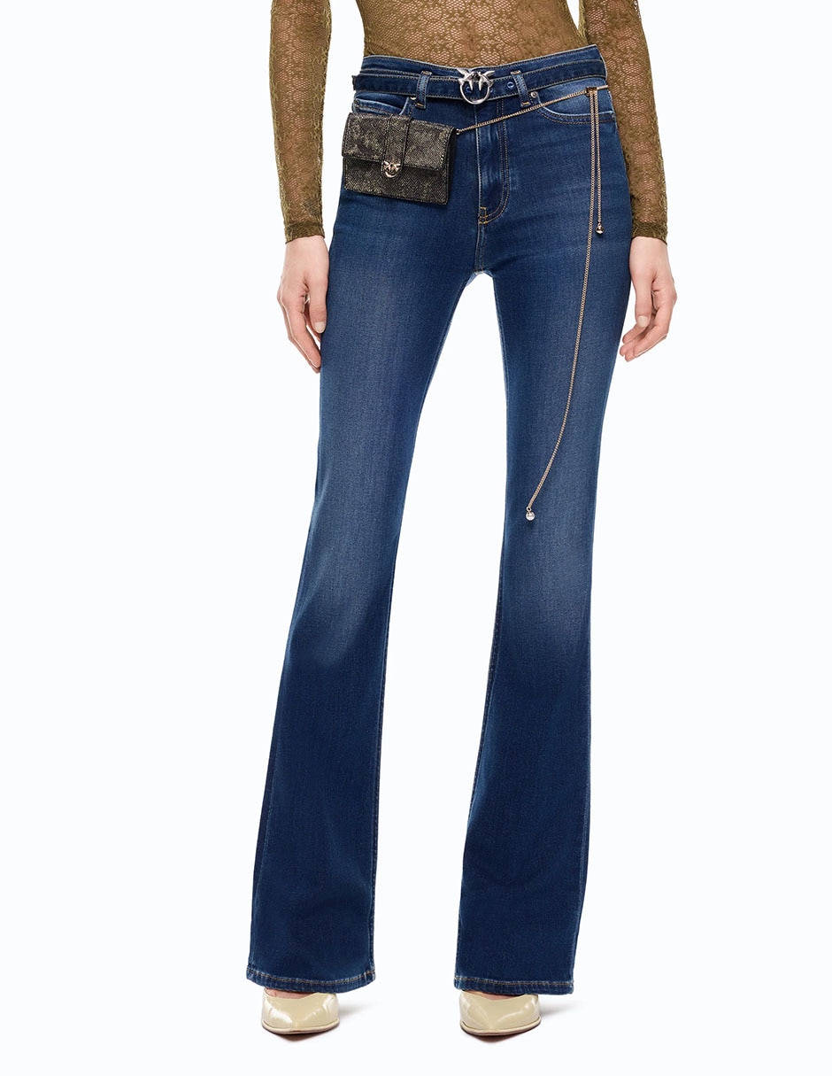 Jeans boot corte cadera para mujer Jeans boot corte cadera para mujer