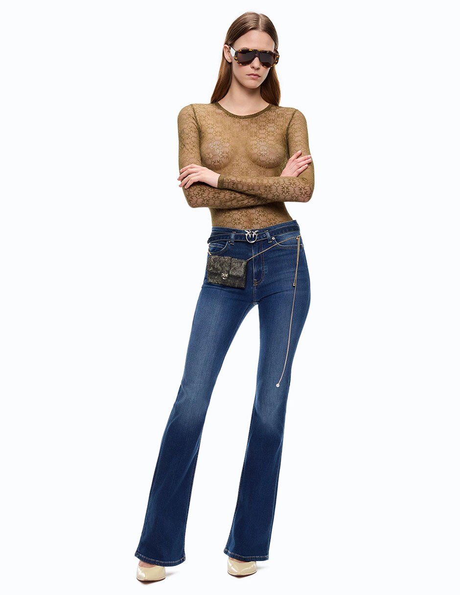 Jeans boot corte cadera para mujer 4
