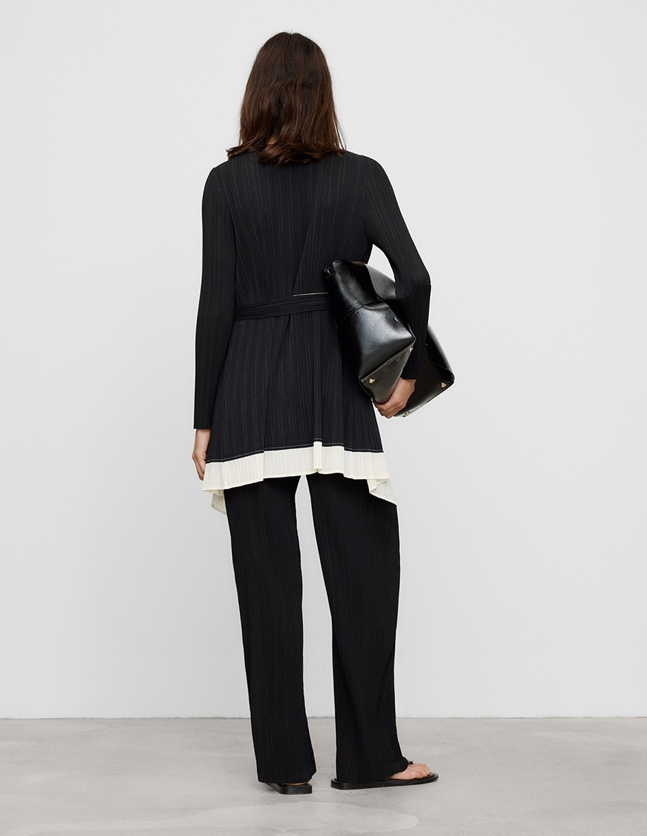 Pantalón plisado recto para mujer 3