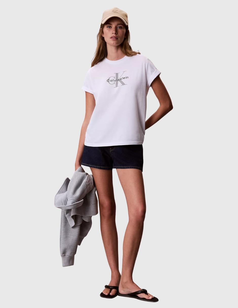 Playera manga corta cuello redondo para mujer 5