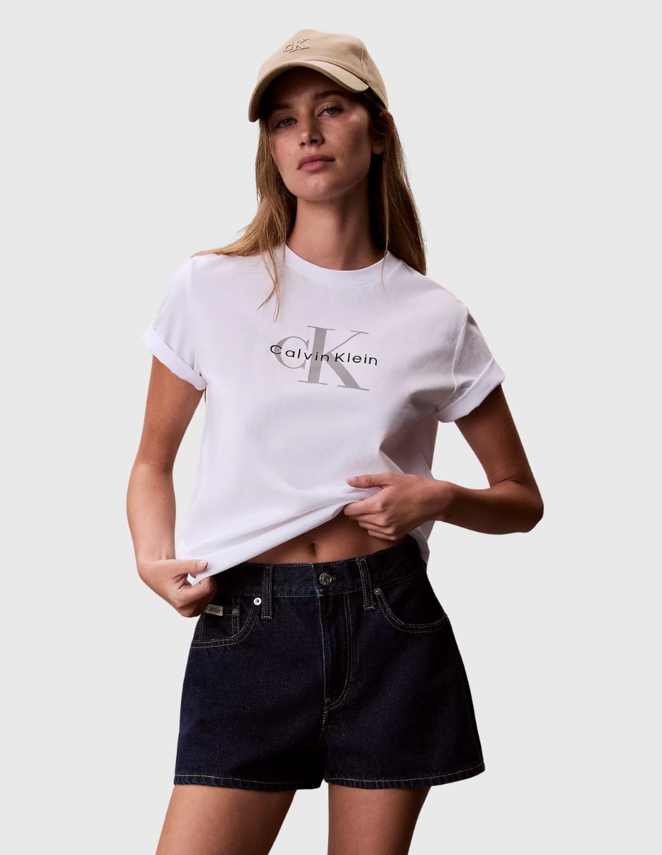 Playera manga corta cuello redondo para mujer 2