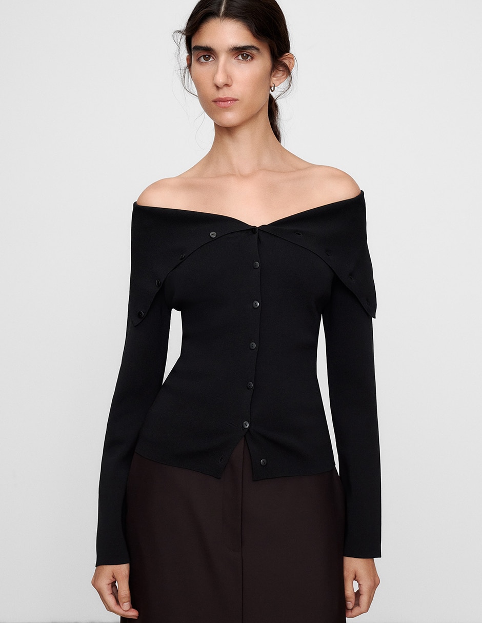 Blusa manga larga para mujer