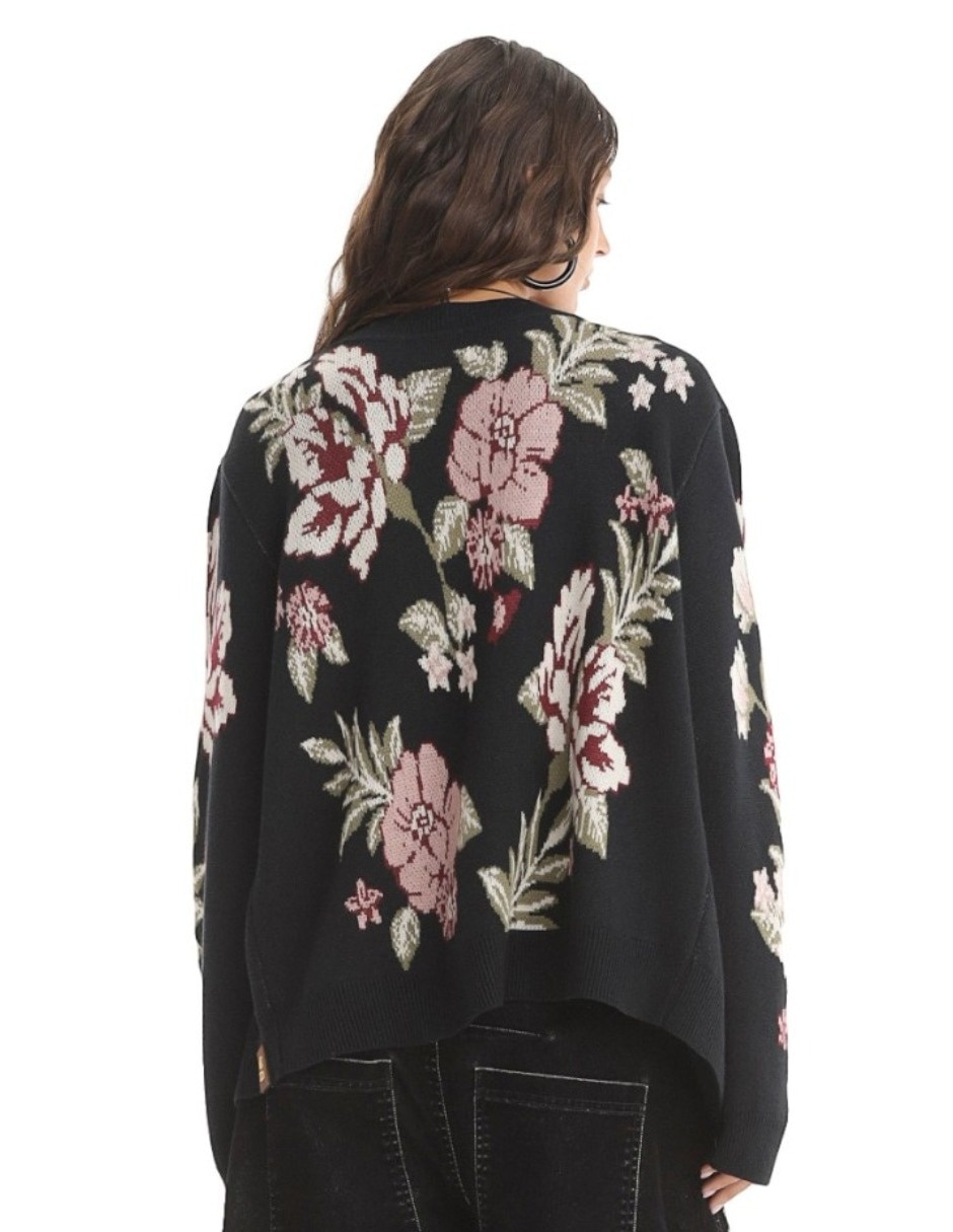 Suéter cuello V para mujer