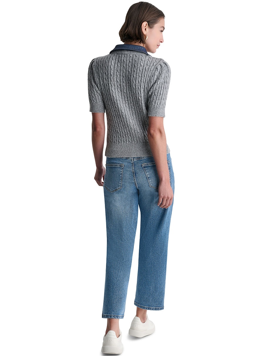 Suéter cuello camisero para mujer 6