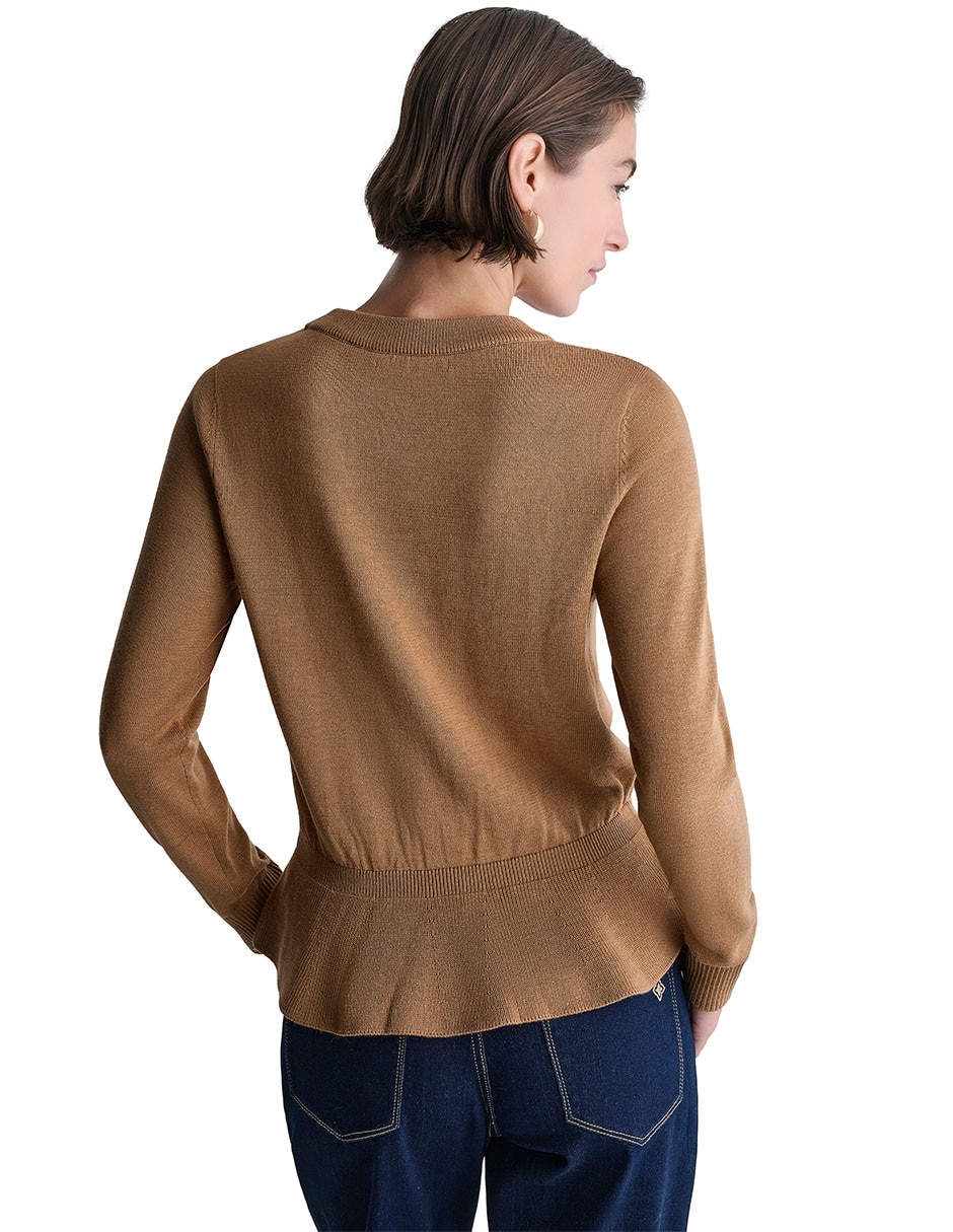 Suéter cuello redondo para mujer 2