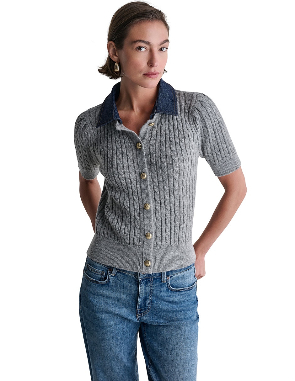 Suéter cuello camisero para mujer Suéter cuello camisero para mujer