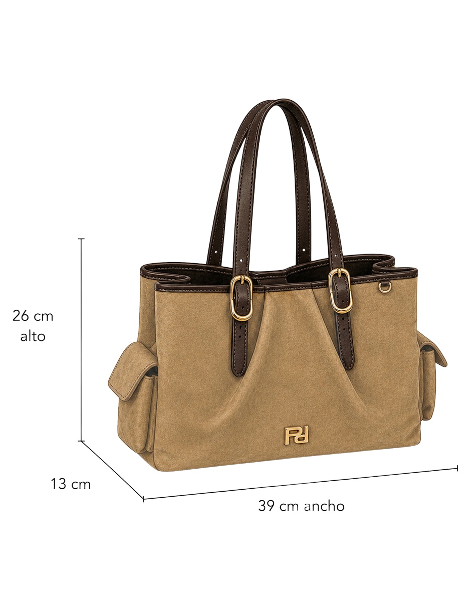 Bolsa shoulder de ante para mujer 5