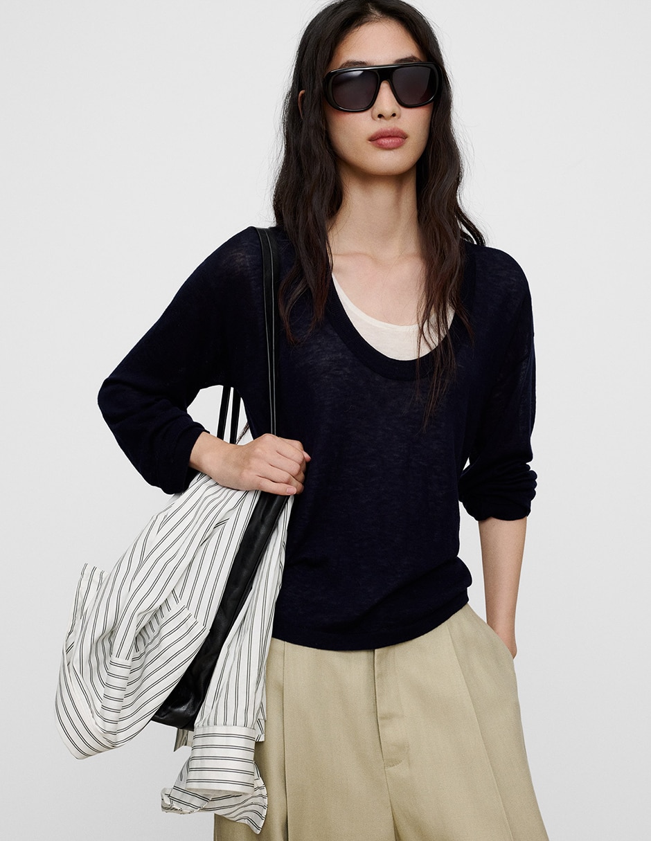 Suéter cuello redondo para mujer Suéter cuello redondo para mujer