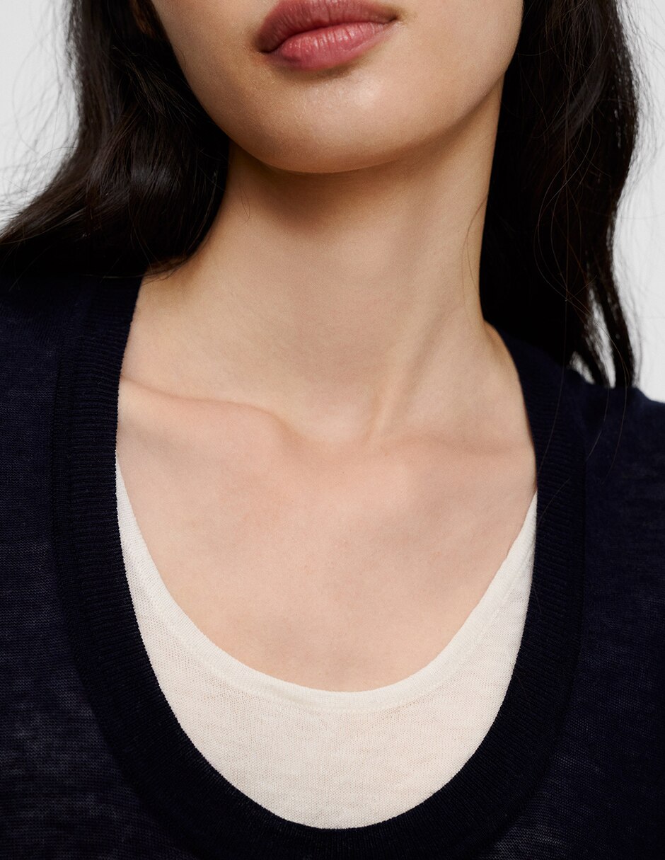 Suéter cuello redondo para mujer 2