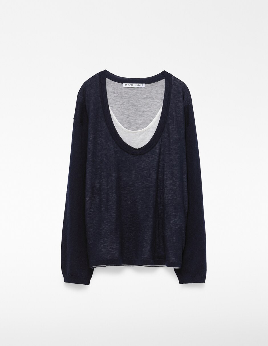 Suéter cuello redondo para mujer 3