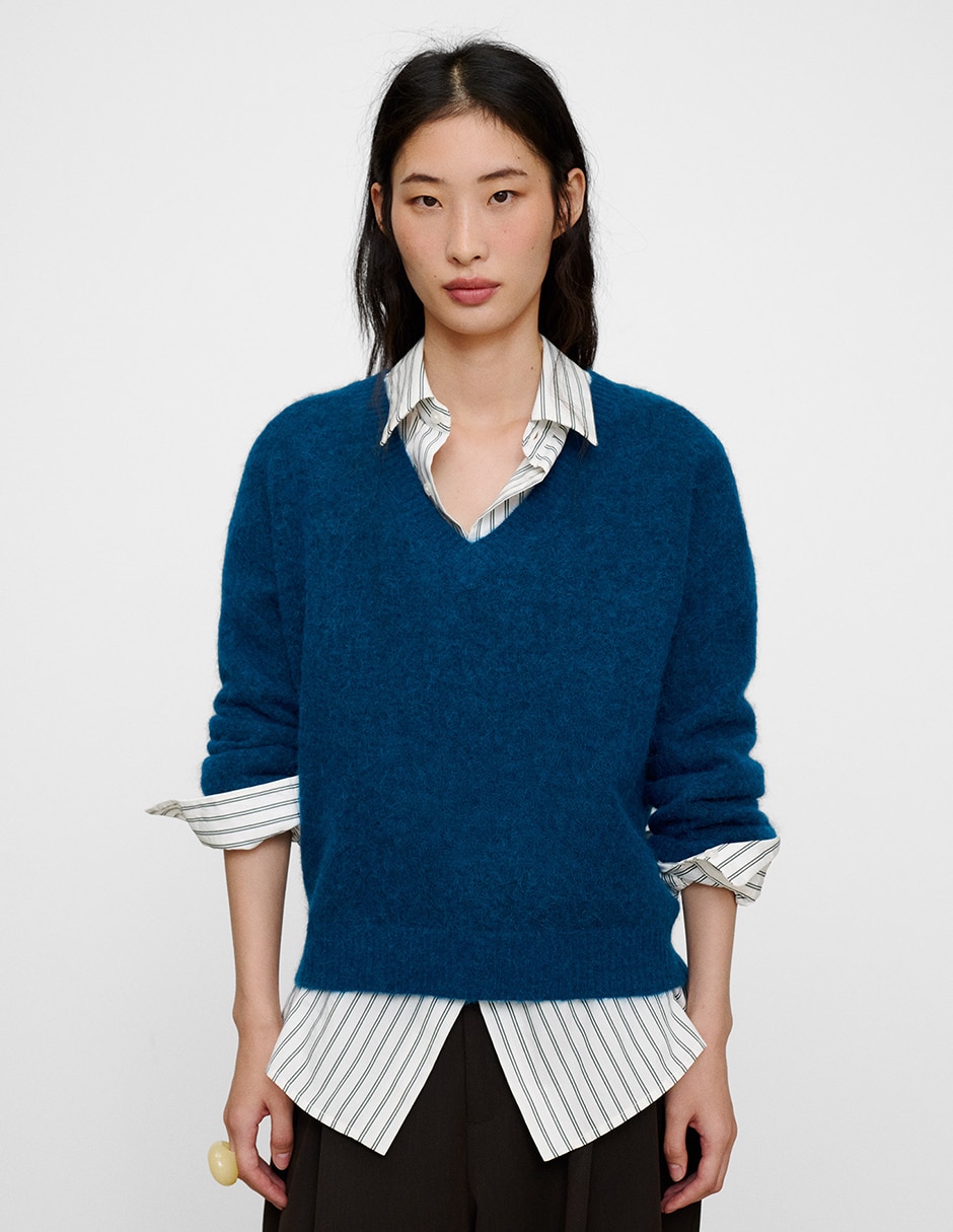 Suéter cuello redondo para mujer Suéter cuello redondo para mujer