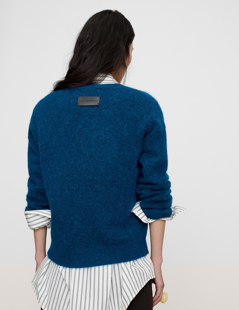 Suéter cuello redondo para mujer 5