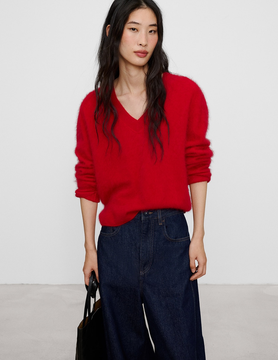Suéter cuello redondo para mujer