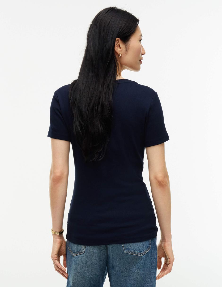 Playera manga Sin colección cuello V para mujer 5