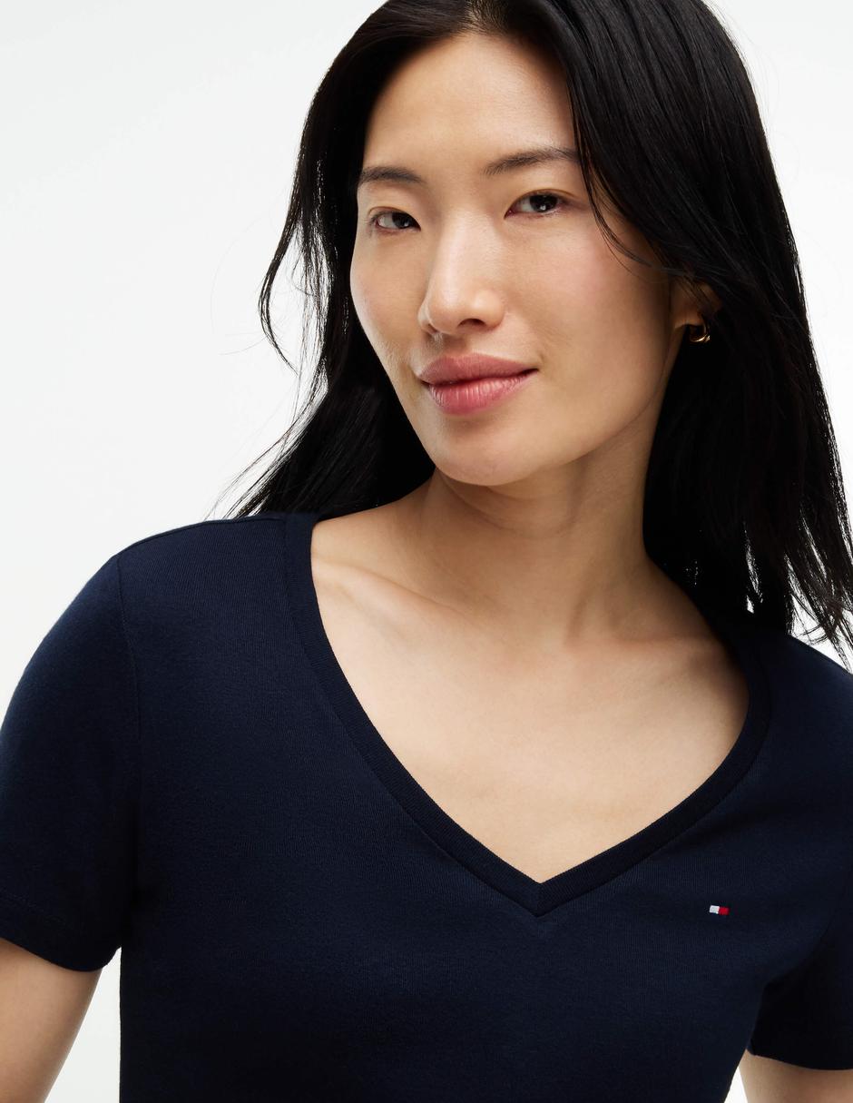 Playera manga Sin colección cuello V para mujer 3