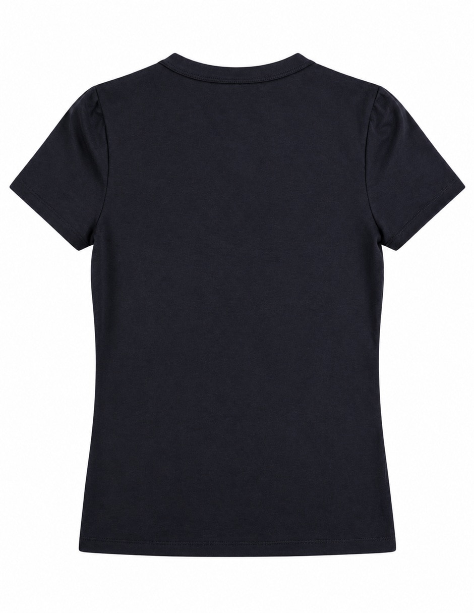 Playera manga XW0864I 400 DW5 cuello V para mujer