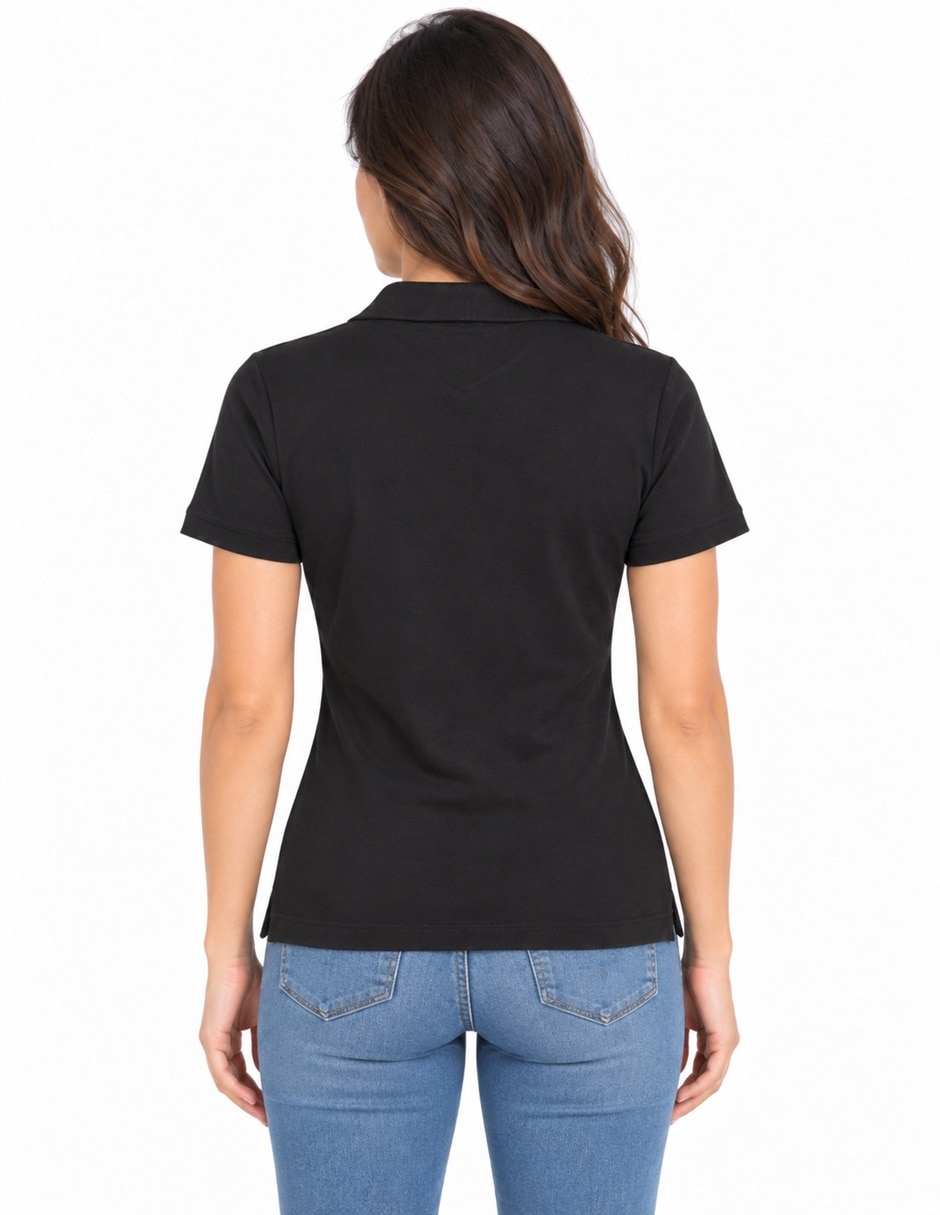 Playera manga XW07892 00I BDS cuello Polo para mujer