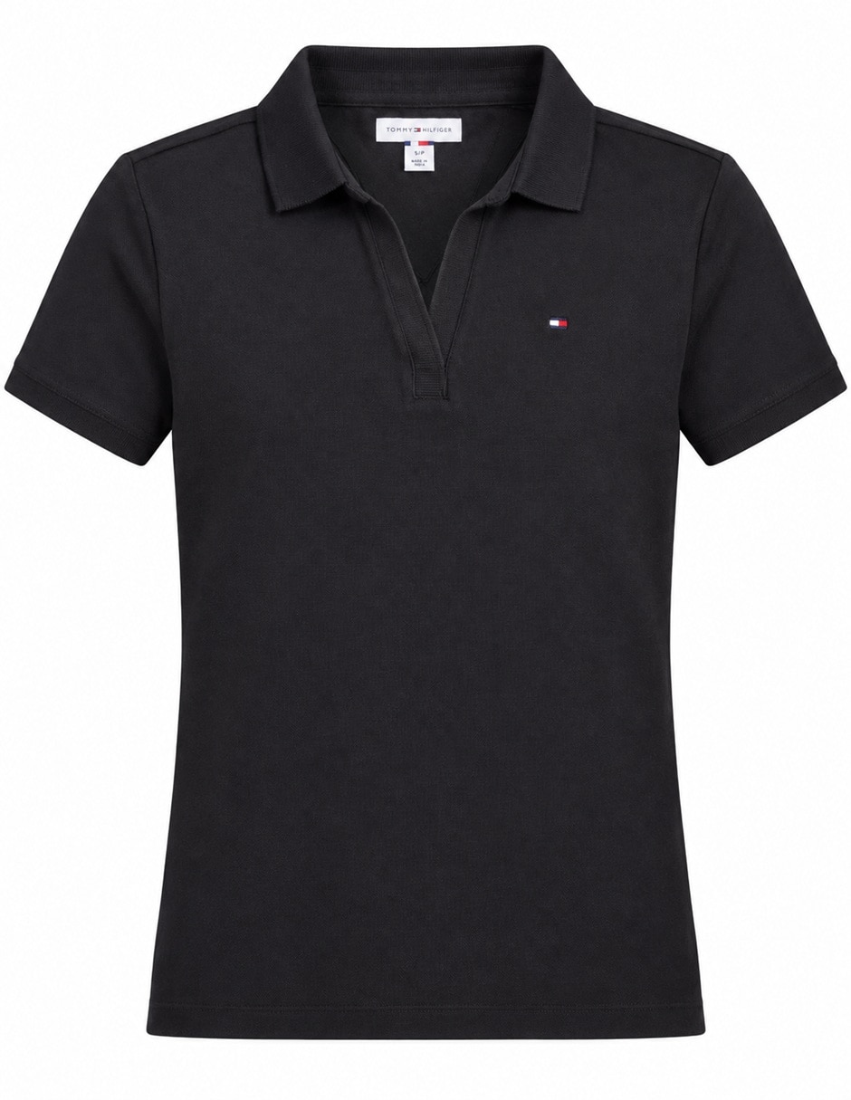 Playera manga XW07892 00I BDS cuello Polo para mujer