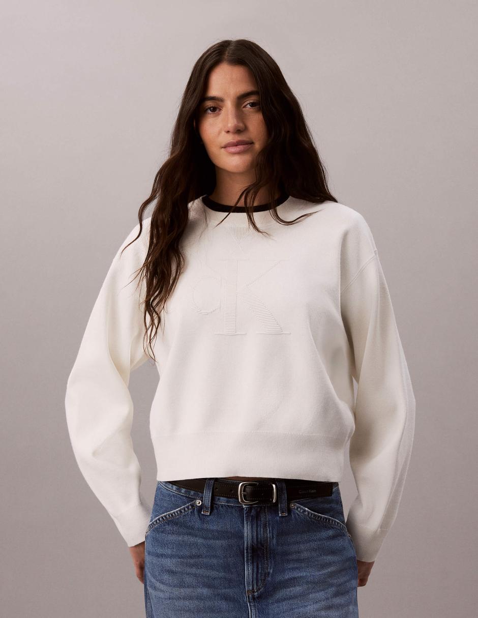 Suéter cuello redondo para mujer