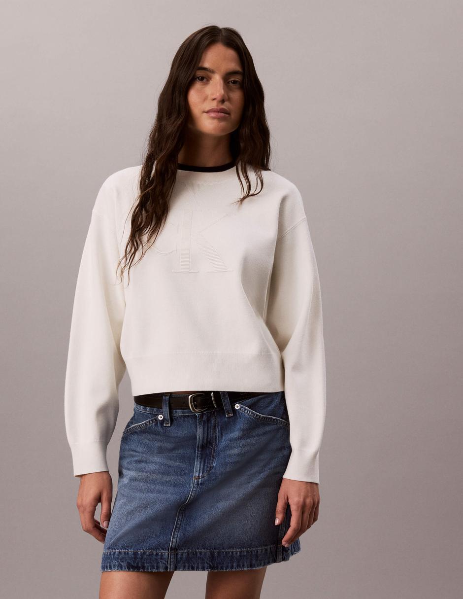 Suéter cuello redondo para mujer 5
