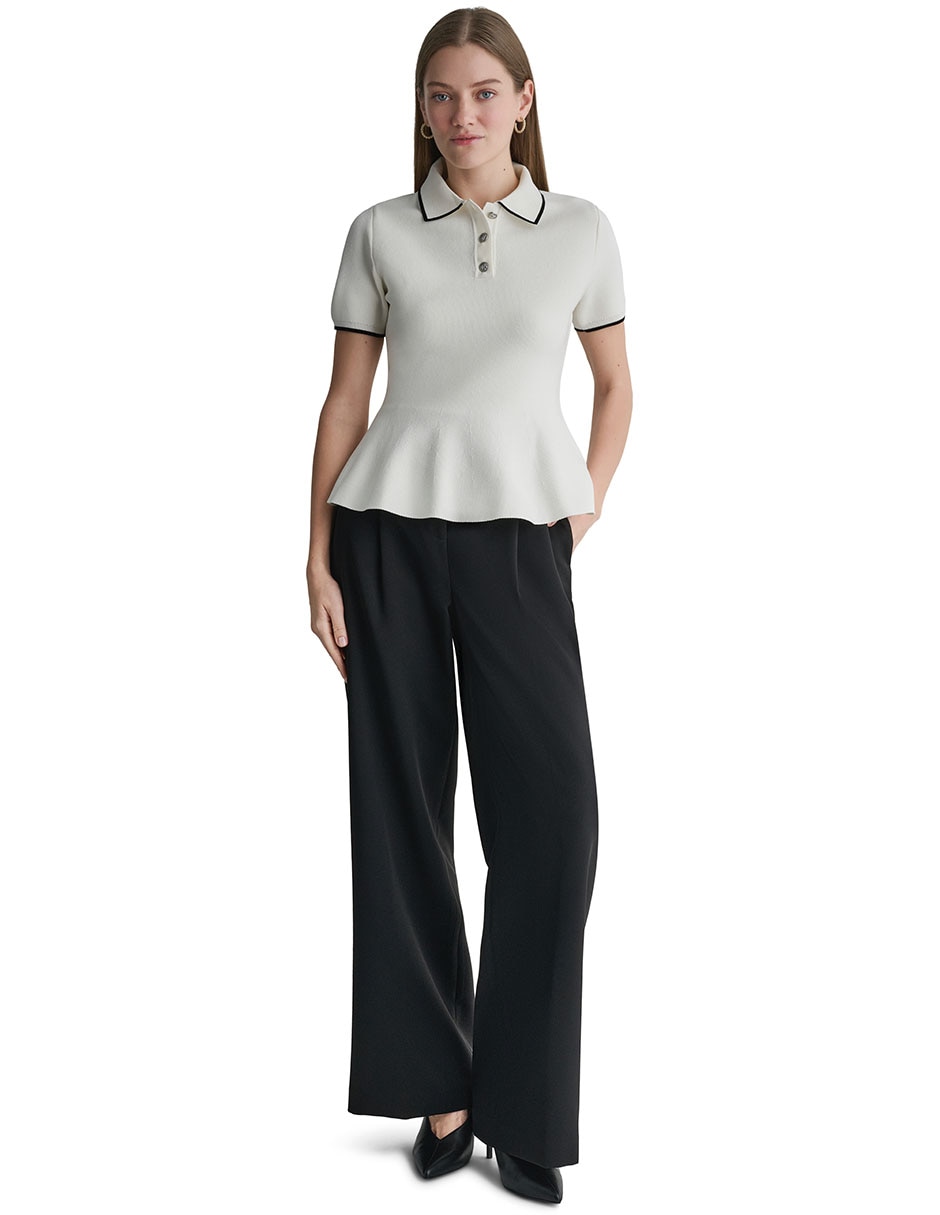 Blusa peplum manga Corta para mujer 2
