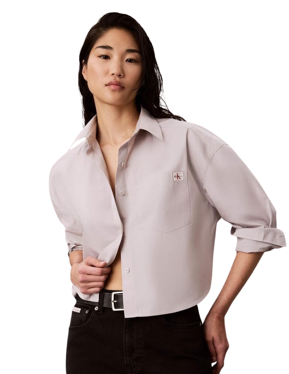 Camisa de algodón manga larga para mujer 2