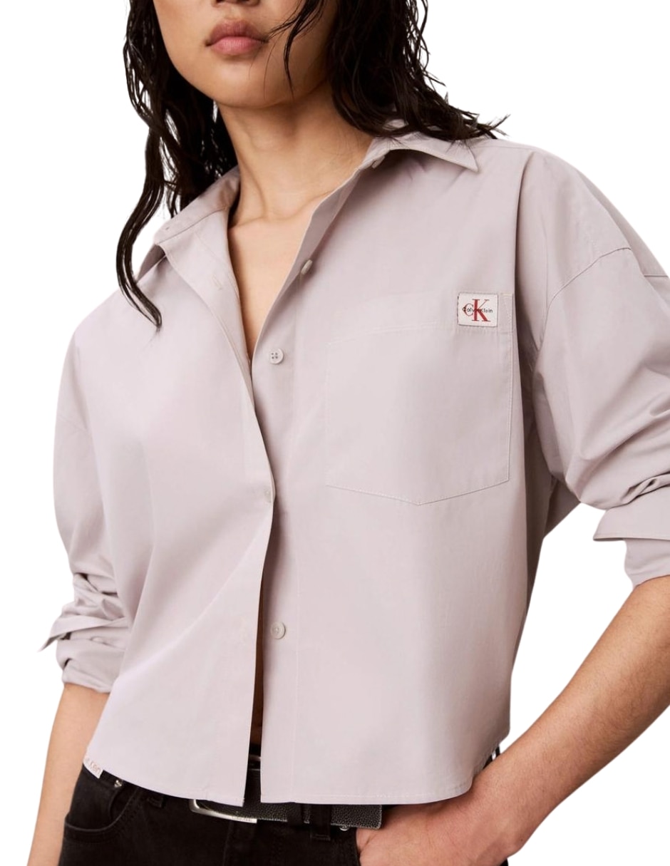 Camisa de algodón manga larga para mujer 6