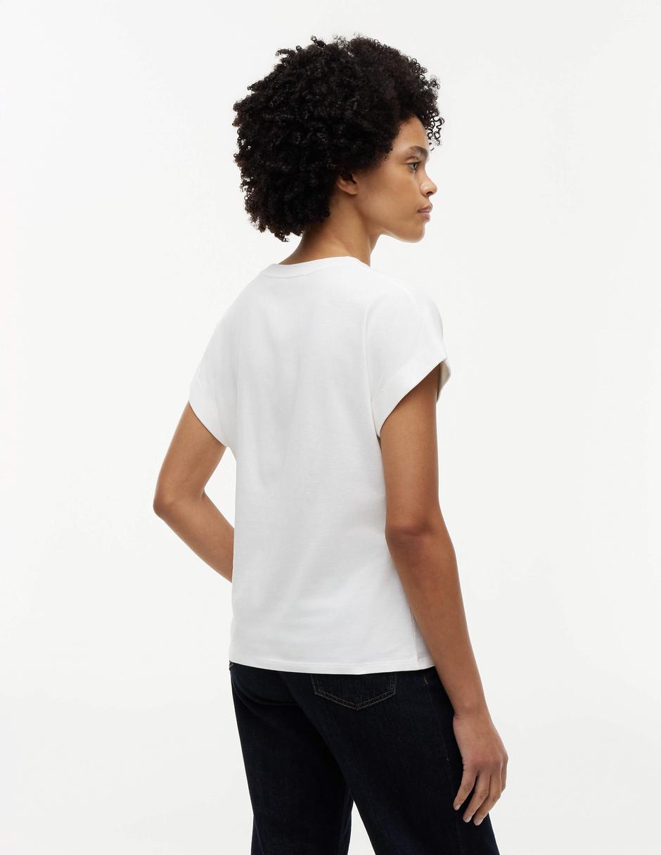 Playera manga Sin colección cuello Redondo para mujer 4