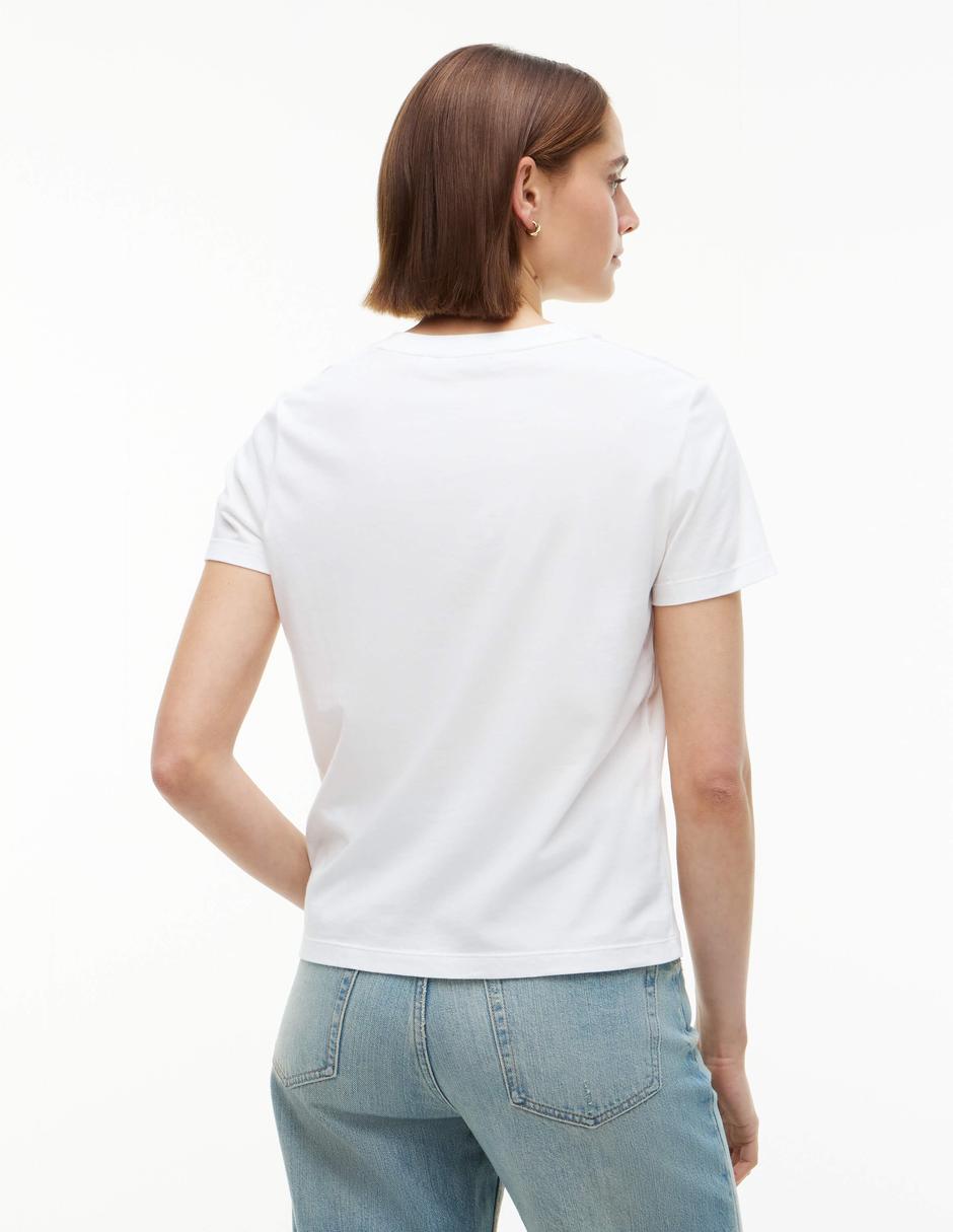 Playera manga Sin colección cuello Redondo para mujer 3